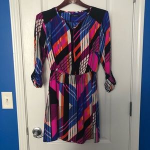 Alice & Trixie Silk Geometric Pattern Dress XS